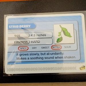 Strib Berry Pokemon Ruby Sapphire Battle Card E Reader ENG GBA Nintendo RARE